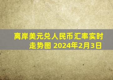 离岸美元兑人民币汇率实时走势图 2024年2月3日